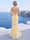 Sheath/Column Sleeveless Spaghetti Straps Long Bridesmaid Dresses with 3D Floral