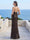 Sheath/Column Halter Sleeveless Floor-Length Bridesmaid Dresses with Ruched & Embroidery