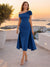 Sheath/Column Off-the-Shoulder Sleeveless Mother of the Bride Dresses With 3D Floral & Pleats