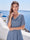 Chiffon Scoop Half Sleeves Floor-Length Pantsuits with Ruffles & Overskirt