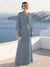 A-Line/Princess Long Sleeves Scoop Floor-Length Mother of the Bride Dresses with Sequins & Cape