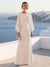 A-Line/Princess Long Sleeves Scoop Floor-Length Mother of the Bride Dresses with Sequins & Cape