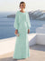 A-Line/Princess Long Sleeves Scoop Floor-Length Mother of the Bride Dresses with Sequins & Cape