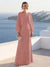 A-Line/Princess Long Sleeves Scoop Floor-Length Mother of the Bride Dresses with Sequins & Cape