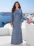 A-Line/Princess Long Sleeves Scoop Floor-Length Plus Size Mother of the Bride Dresses with Sequins & Cape