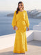 A-Line/Princess Long Sleeves Scoop Floor-Length Plus Size Mother of the Bride Dresses with Sequins & Cape