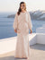 A-Line/Princess Long Sleeves Scoop Floor-Length Plus Size Mother of the Bride Dresses with Sequins & Cape