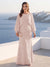 A-Line/Princess Long Sleeves Scoop Floor-Length Plus Size Mother of the Bride Dresses with Sequins & Cape