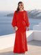 A-Line/Princess Long Sleeves Scoop Floor-Length Plus Size Mother of the Bride Dresses with Sequins & Cape