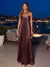 A-Line/Princess Strapless Sleeveless Floor-Length Evening Dresses with Pleats
