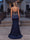 Trumpet/Mermaid Spaghetti Straps Sweetheart Floor-Length Long Evening Dresses with rhinestone