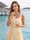 A-Line/Princess Square Neck Sleeveless Tea-Length Cocktail Dresses With Ruched & 3D Floral