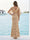 Trumpet/Mermaid Scoop Flutter Sleeves Floor-Length Mother of the Bride Dresses with Appliques