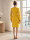 Sheath Column Scoop Long Sleeves Knee-Length Mother of the Bride Dresses with Beading