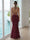 Trumpet/Mermaid Spaghetti Straps Sleeveless Long Bridesmaid Dresses with Embroidery