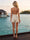 Short Jumpsuit Sleeveless Halter Short/Mini Homecoming Dresses With Bowknot & Ruched