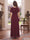 Sheath/Column V-Neck Short sleeves Ankle-Length Mother of the Bride Dresses with Split Side & Ruffles