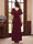 A-Line/Princess V-Neck Short Sleeves Floor-Length Mother of the Bride Dresses with Sequins
