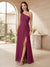 A-Line/Princess One-Shoulder Sleeveless Floor-Length Bridesmaid Dresses with Ruched & Split Side