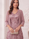 A-Line/Princess V-Neck Sleeveless Floor-Length Mother of the Bride Dresses with Lace & Sequins