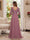 A-Line/Princess V-Neck 3/4 Sleeves Floor-Length Mother of the Bride Dresses with Sequins
