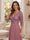 A-Line/Princess V-Neck 3/4 Sleeves Floor-Length Mother of the Bride Dresses with Sequins
