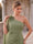 Sheath/Column One Shoulder Asymmetrical Floor-length Mother of the Bride Dresses with Split Side & 3D Floral