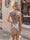 Sheath/Column Scoop Short Sleeves Short/Mini Homecoming Dresses with Sequins