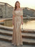 Sheath/Column Spaghetti Straps Sleeveless Floor-Length Mother of the Bride Dresses With Sequins & Applique