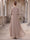 A-Line/Princess 2 Pieces Long Sleeves V Neck Floor Length Mother Of The Bride Dresses With Ruffles & Appliques