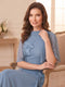 A-Line/Princess Scoop Half Sleeves Floor-Length Mother of the Bride Dresses with Cape & 3D Floral
