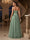 A-Line/Princess Strapless Sleeveless Floor-Length Evening Dresses with Rhinestone