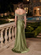 Trumpet/Mermaid Off-the-Shoulder Sweep Train Sequins Evening Dresses with Split Side