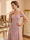 Sheath/Column Cold Shoulder Sleeveless Floor-Length Mother of the Bride Dresses With Beading & Sequins
