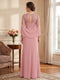 Trumpet/Mermaid Scoop 3/4 Sleeves Floor-Length Mother of the Bride Dresses with Lace & Sequins