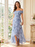 A-Line/Princess Off-the-Shoulder Sleeveless Asymmetrical Mother of the Bride Dresses With Ruffles & Floral