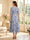 A-Line/Princess Cowl Neck Half Sleeves Tea-Length Mother of the Bride Dresses with Pleats