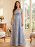 A-Line/Princess V-Neck Short Sleeves Floor-Length Mother of the Bride Dresses with Ruched