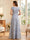 A-Line/Princess V-Neck Short Sleeves Floor-Length Mother of the Bride Dresses with Ruched