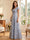 A-Line/Princess V-Neck Short Sleeves Floor-Length Mother of the Bride Dresses with Ruched