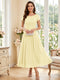 A-Line/Princess Scoop Short Sleeves Tea-Length Mother of the Bride Dresses with Applique & Ruched
