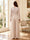 Jumpsuit V Neck Long Sleeves Floor-Length Mother of the Bride Dresses with Lace & Bowknot
