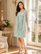 A-Line/Princess Square Neck 3/4 Sleeves Knee-Length Mother of the Bride Dresses with Jacket & Ruffles