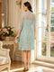 A-Line/Princess Square Neck 3/4 Sleeves Knee-Length Mother of the Bride Dresses with Jacket & Ruffles