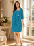 A-Line/Princess Square Neck 3/4 Sleeves Knee-Length Mother of the Bride Dresses with Jacket & Ruffles