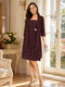 A-Line/Princess Square Neck 3/4 Sleeves Knee-Length Mother of the Bride Dresses with Jacket & Ruffles