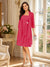 A-Line/Princess Square Neck 3/4 Sleeves Knee-Length Mother of the Bride Dresses with Jacket & Ruffles
