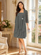 A-Line/Princess Square Neck 3/4 Sleeves Knee-Length Mother of the Bride Dresses with Jacket & Ruffles