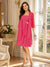 A-Line/Princess Square Neck 3/4 Sleeves Knee-Length Mother of the Bride Dresses with Jacket & Ruffles