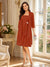 A-Line/Princess Square Neck 3/4 Sleeves Knee-Length Mother of the Bride Dresses with Jacket & Ruffles